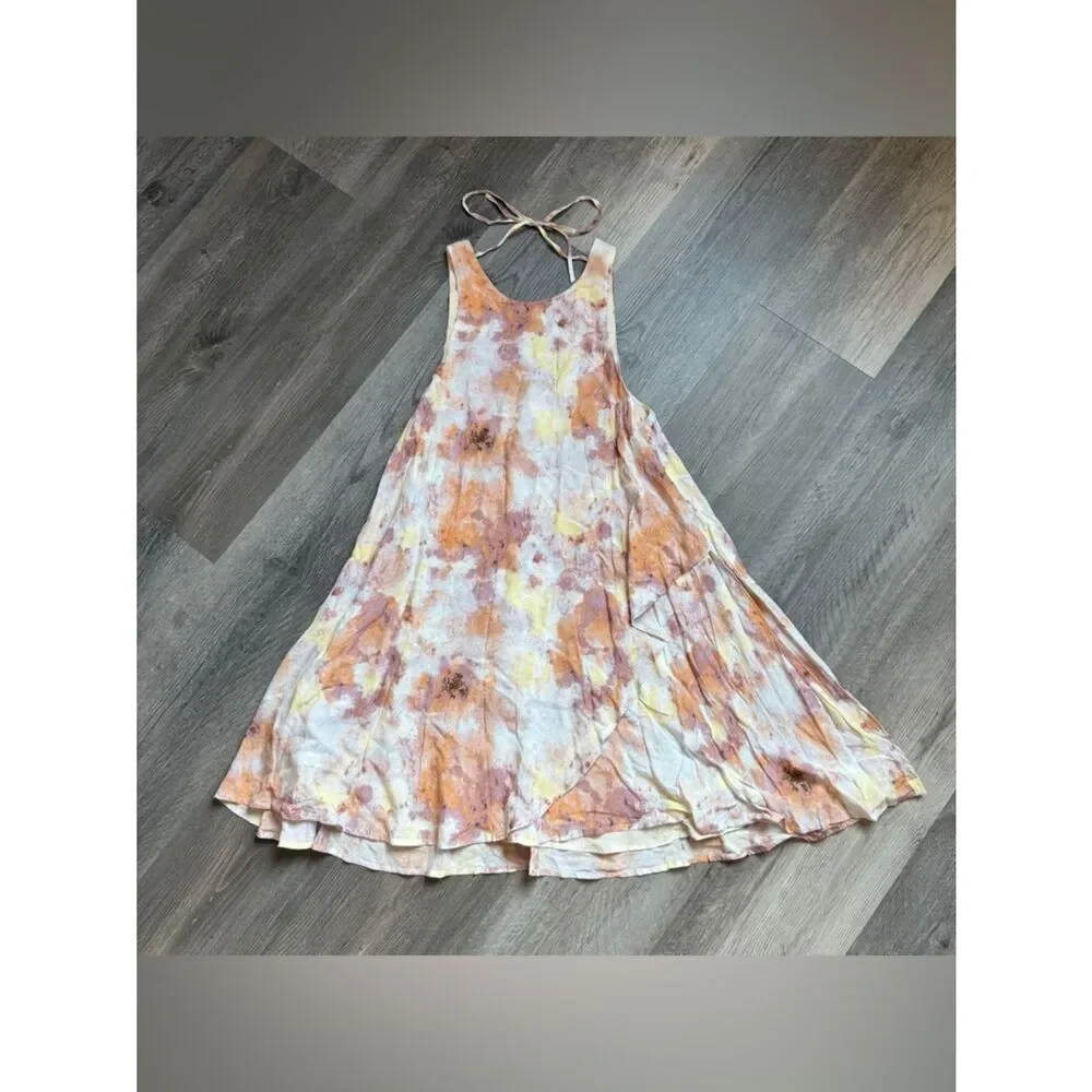 Urban Outfitters Watercolor Swingy Tank Dress XS Trapeze Flowy Feminine